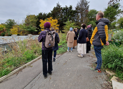 Esmée staff looking at the site at Ubele Wolves Lane